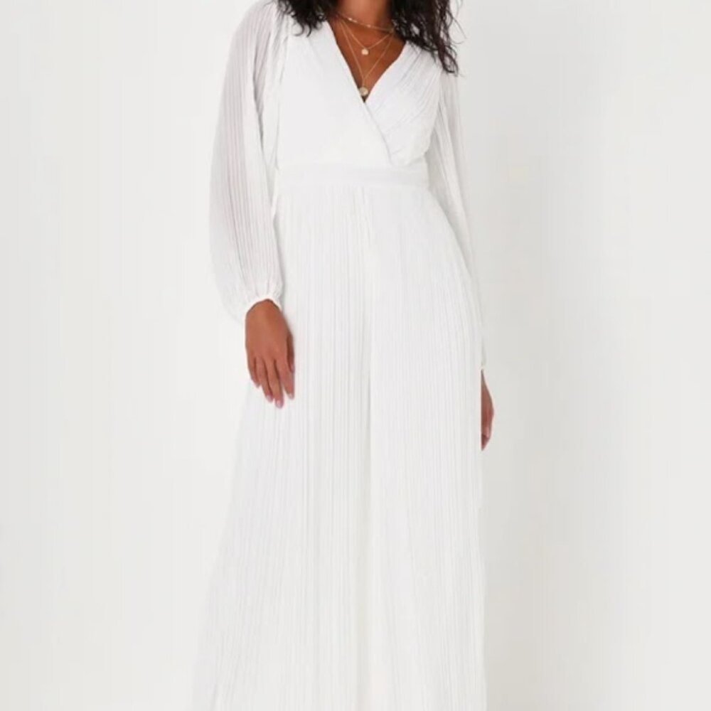 Lulu's Elegant White Jumpsuit
